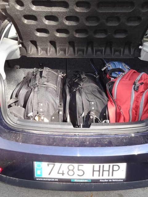 Seat Ibiza rental car trunk